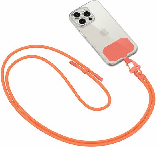 TechProtection Rope universeel draagkoord voor elke telefoon oranje