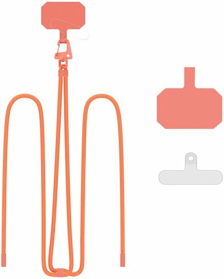 TechProtection Rope universeel draagkoord voor elke telefoon oranje