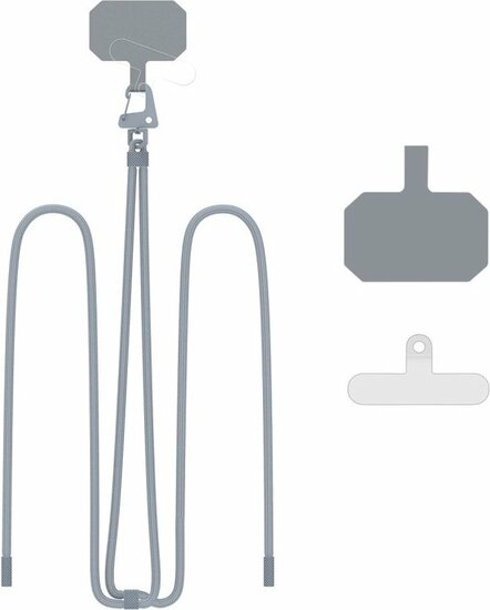 TechProtection Rope universeel draagkoord voor elke telefoon grijs