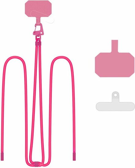 TechProtection Rope universeel draagkoord voor elke telefoon neon roze