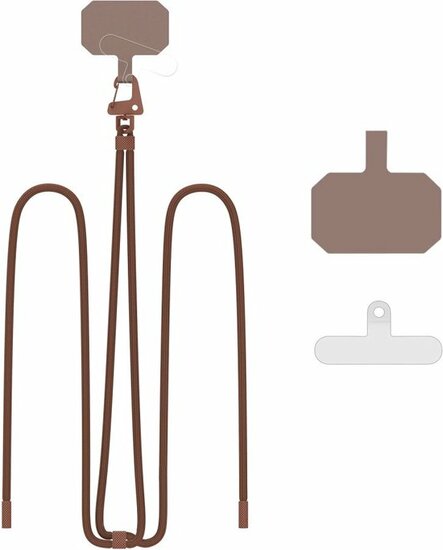 TechProtection Rope universeel draagkoord voor elke telefoon bruin