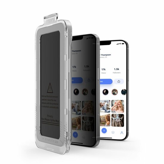 TechProtection Quick Set Privacy iPhone 12 Pro glazen screenprotector 2 pack
