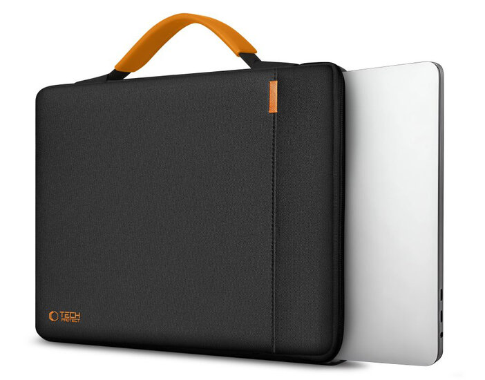 TechProtection Baja MacBook 15 / 16 inch laptoptas zwart / oranje