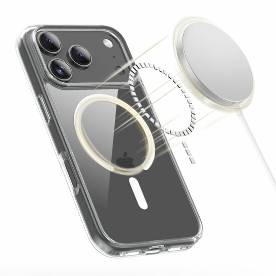 TechProtection Hybrid MagSafe iPhone 17 Pro hoesje transparant