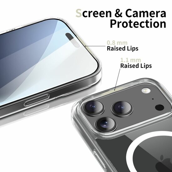 TechProtection Hybrid MagSafe iPhone 17 Pro Max hoesje transparant