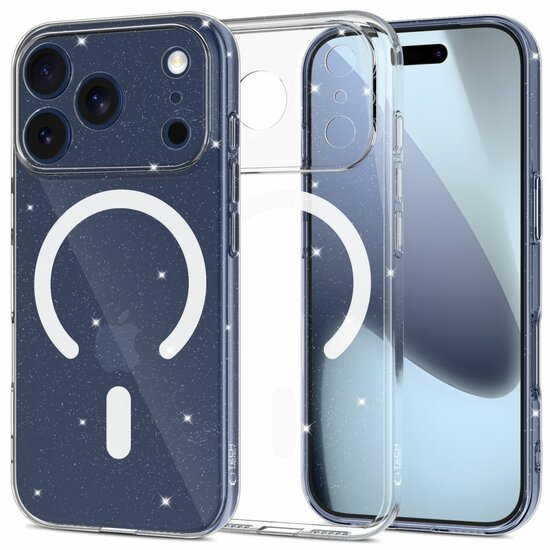 TechProtection Air MagSafe iPhone 17 Pro hoesje glitter