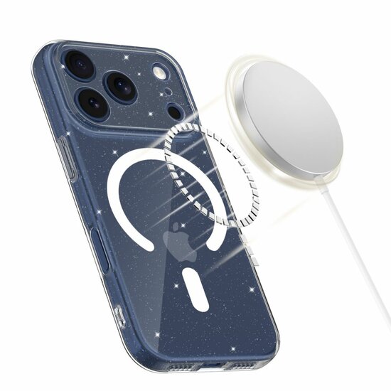 TechProtection Air MagSafe iPhone 17 Pro hoesje glitter