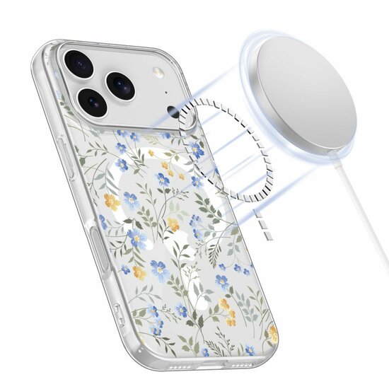 TechProtection Air MagSafe iPhone 17 Pro Max hoesje flowers