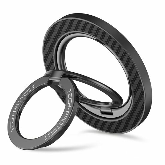 TechProtection Carbon Magnetic MagSafe telefoon ring stand