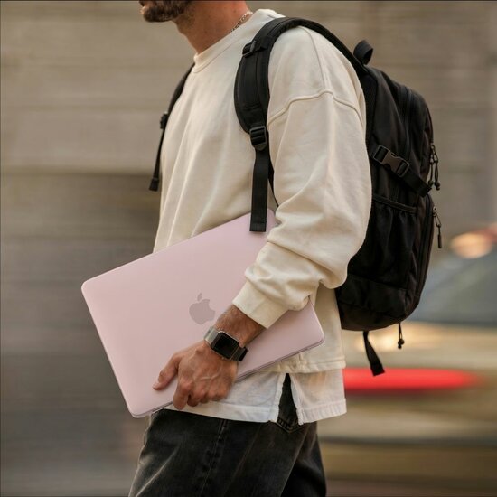 TechProtection Soft MacBook Neo 13 inch hardshell mat blush