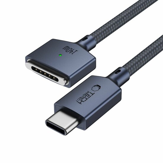 TechProtection UltraBoost MagSafe 3 MacBook kabel 200 cm blauw