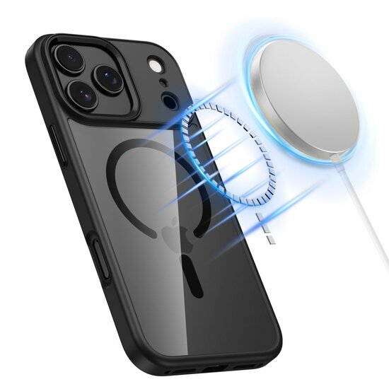 TechProtection Hybrid MagSafe iPhone 17 Pro Max hoesje zwart
