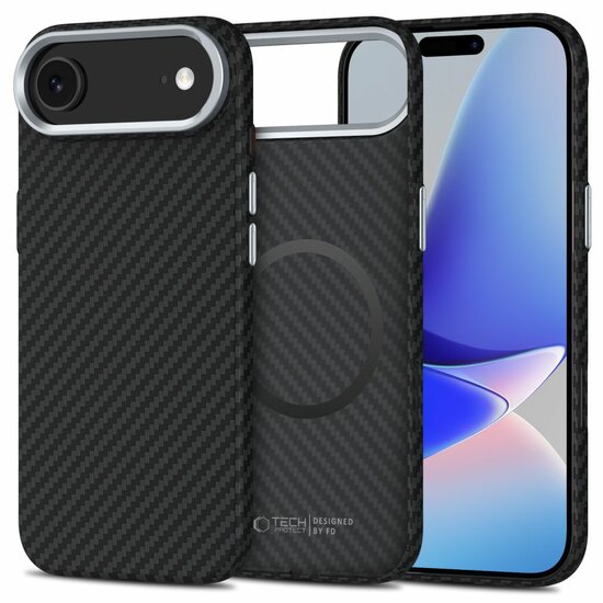 TechProtection Carbon MagSafe iPhone Air hoesje zwart