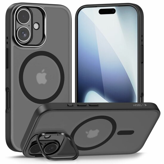 TechProtection MagStand MagSafe iPhone 17 hoesje zwart