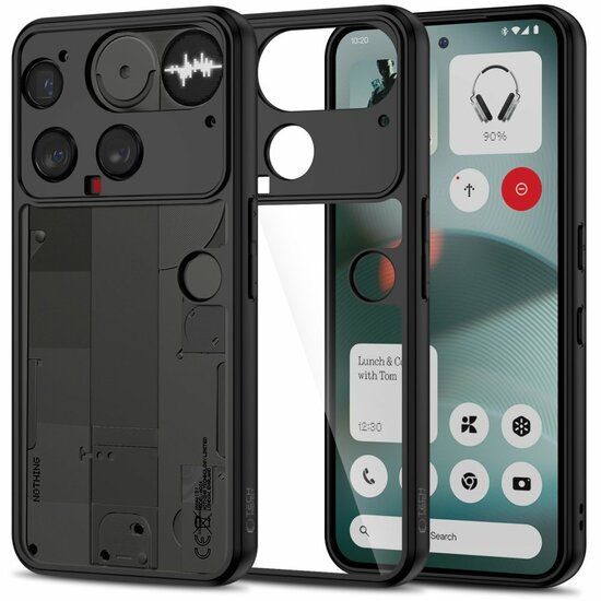 TechProtection Matte Nothing Phone 3 hoesje zwart