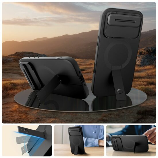TechProtection Kevlar Aura MagSafe iPhone Air hoesje zwart