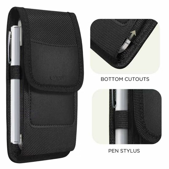 TechProtection universele 5,8 tot 6,9 inch holster met riemclip zwart