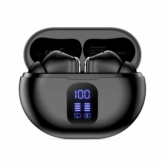 TechProtection UltraBoost Pro draadloze bluetooth oordopjes zwart