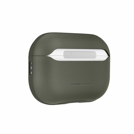 TechProtection Leather AirPods Pro 3 hoesje groen