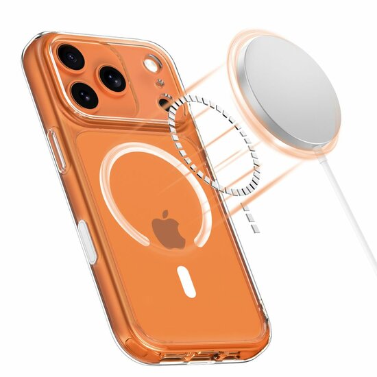 TechProtection Hybrid MagSafe iPhone 17 Pro Max hoesje transparant met camera control