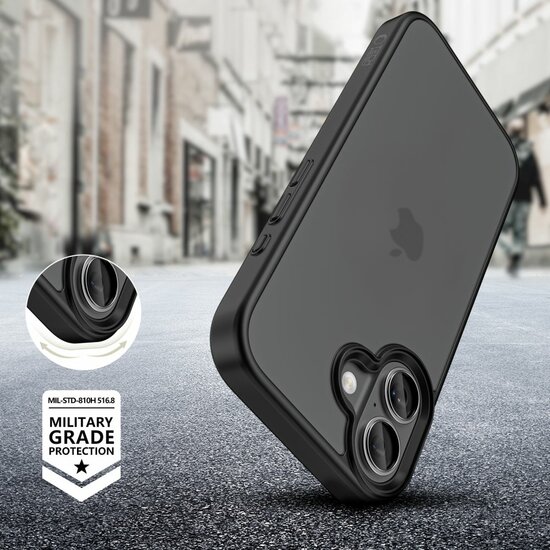 TechProtection mat iPhone 17 hoesje zwart