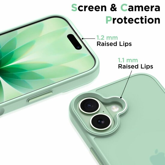 TechProtection mat iPhone 17 hoesje sage groen