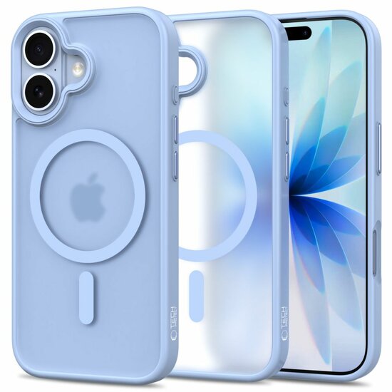 TechProtection MagSafe iPhone 17 hoesje mat blauw