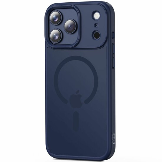 TechProtection Hybrid MagSafe iPhone 17 Pro Max hoesje mat blauw
