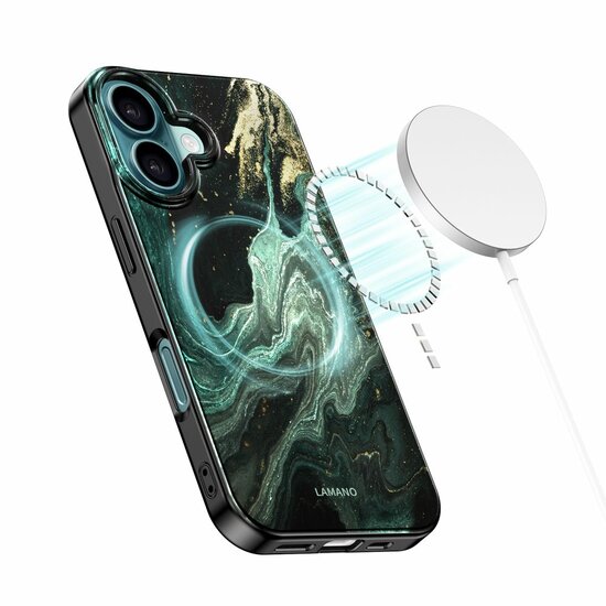 TechProtection MagSafe iPhone 16 hoesje verde aura
