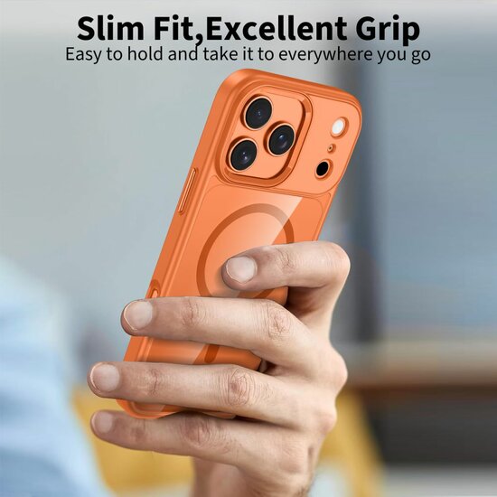 TechProtection Hybrid MagSafe iPhone 17 Pro hoesje oranje