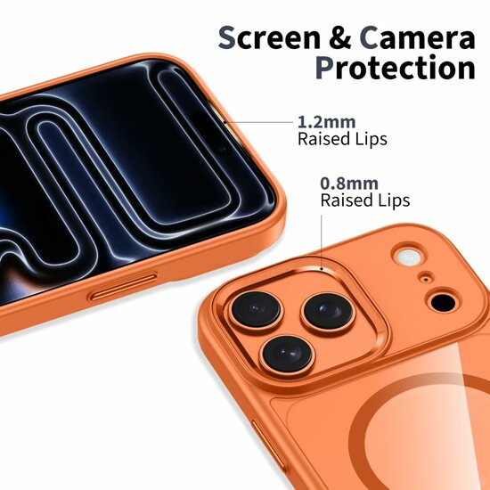 TechProtection Hybrid MagSafe iPhone 17 Pro Max hoesje oranje