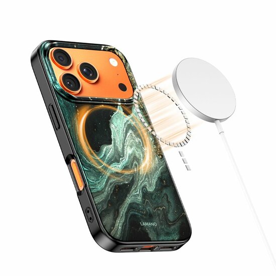 TechProtection MagSafe iPhone 17 Pro hoesje verde aura