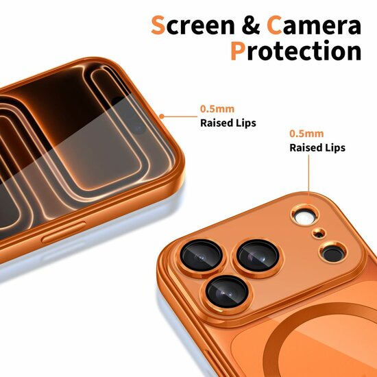 TechProtection MagFlex iPhone 17 Pro Max hoesje oranje