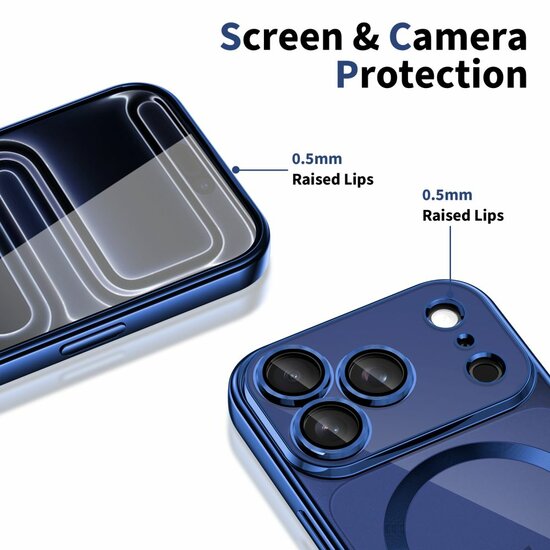 TechProtection MagFlex iPhone 17 Pro hoesje blauw