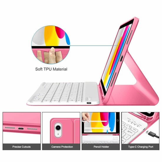 TechProtection KeyBoard iPad 2025 11 inch / 2022 10,9 inch toetsenbordhoesje magneta