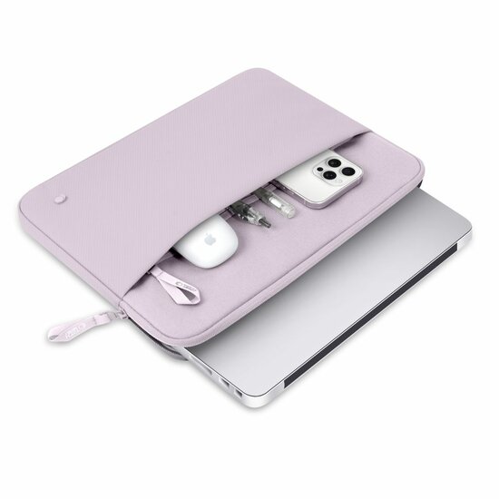 TechProtection Zipper MacBook 13 / 14 sleeve paars