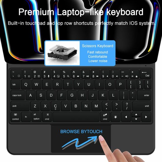 TechProtection Smartcase iPad Pro 11 inch&nbsp;toetsenbordhoesje zwart