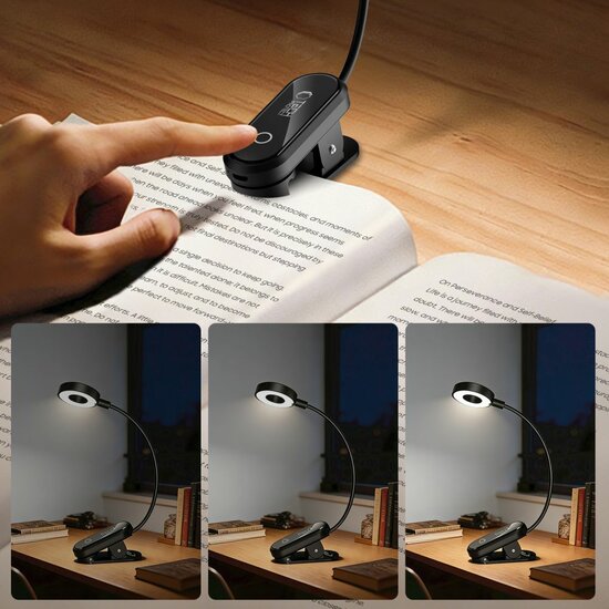 TechProtection clip leeslamp voor tablet, e-reader of boeken