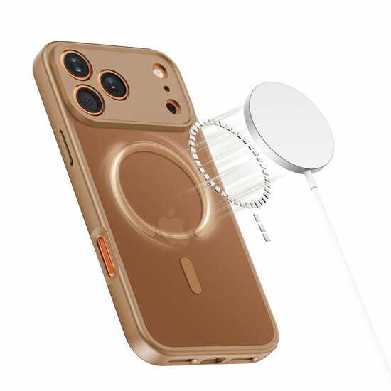 TechProtection Slim MagSafe iPhone 17 Pro Max hoesje bruin