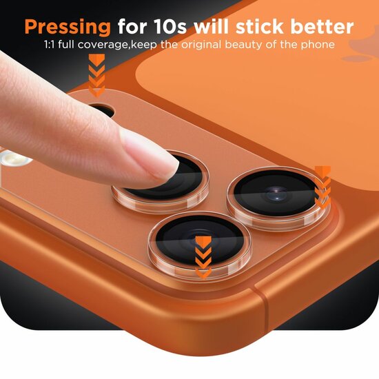 TechProtection iPhone 17 Pro Max camera beschermer mat transparant