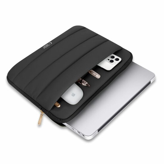 TechProtection Fluffy MacBook 13 / 14 inch sleeve zwart