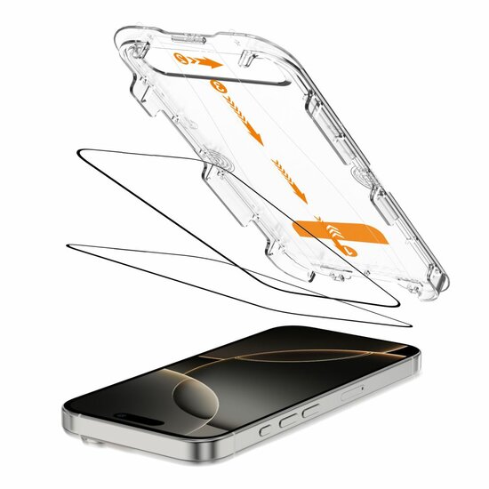 TechProtection Quick iPhone 16 Pro Max glazen screenprotector 2 pack