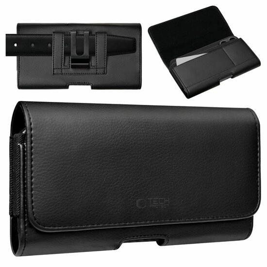 TechProtection universele 5,8 tot 6,9 inch horziontale holster met riemclip