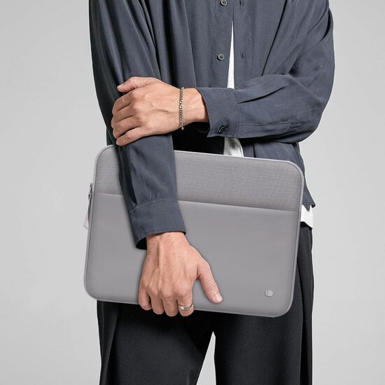 TechProtection Zipper MacBook 15 / 16 sleeve grijs