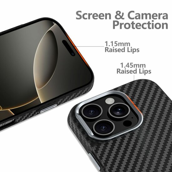 TechProtection Carbon MagSafe Galaxy S25 Ultra hoesje zwart