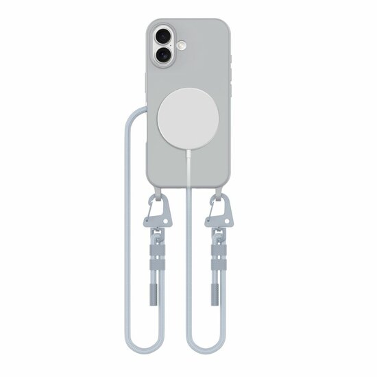 TechProtection iPhone 16 hoesje met koord grijs