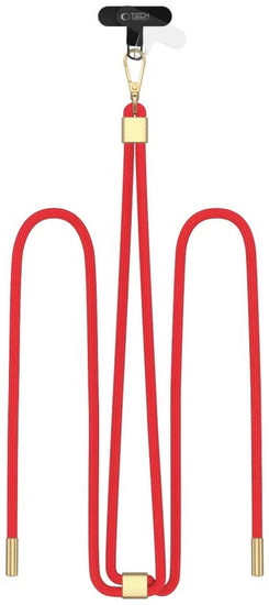 TechProtection universeel draagkoord voor elke telefoon rood / goud