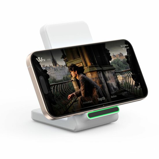 TechProtection Classic stand draadloze oplader wit