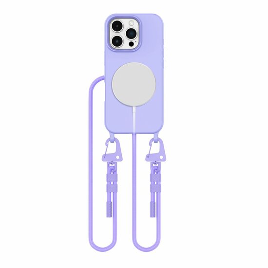 TechProtection iPhone 16 Pro Max hoesje met koord lavender