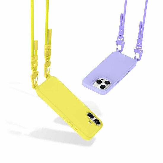 Tech Protection MagSafe iPhone 14 hoesje met koord lavender